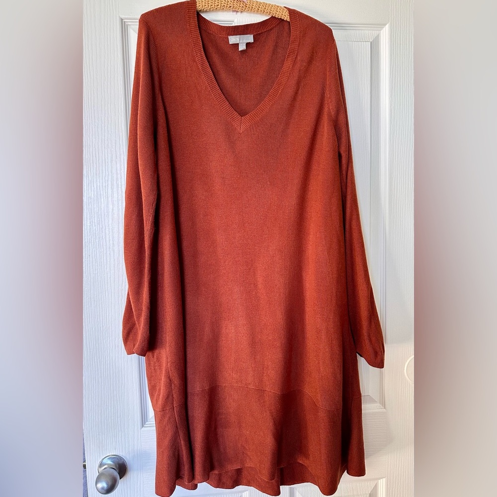 ASOS Rust Sweater High Low Dress